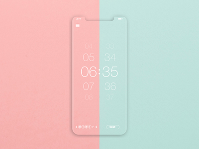 Daily UI 007 Settings alarm clock app concept dailyui design minimal minimal app ui