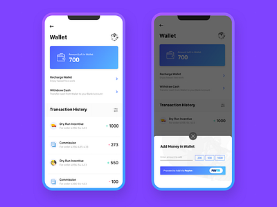 Simple Wallet aesthetic clean app design gradient iphonex popup porter simple uxui wallet white