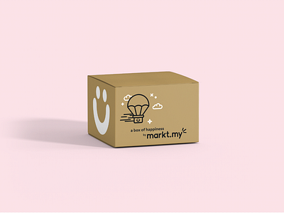 Shipping Box design for markt branding design