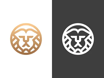Lion Logo Mark clean lines lion logo mark