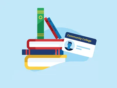 RaiseMe - Head Start on College books community college id illustration school