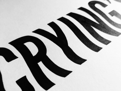 Cry Baby black and white cry baby crying custom handlettering handmade illustrator lettering pen and ink tattoo traditional type typography