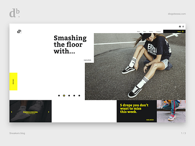 Sneakers Blog - First Look blog first design home look and feel ui ui ux uidesign uiux uxdesign website