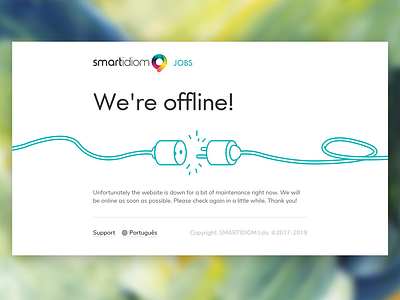 Maintenance Page css design illustration interface maintenance offline plug typography ui ui design ux