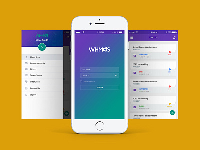 Whmcs App admin portal android android app app app design app ui application clean client management portal corporate ios ios app mobile mobile app mobile ui professional service technology uiux