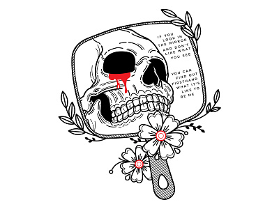 MCR. emo illustration linework lyrics mirror my chemical romance skull spooky tattoo