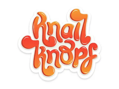 Knallknopf branding design id illustration lettering logo sweet typography vector