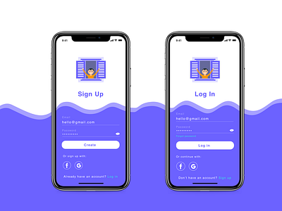 Daily UI :: 001 - Sign Up dailyui dailyui001 design iphone login purple signup sketch ui ux