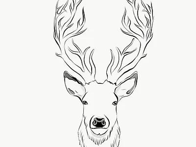 Deer illustration deer design illustration vector