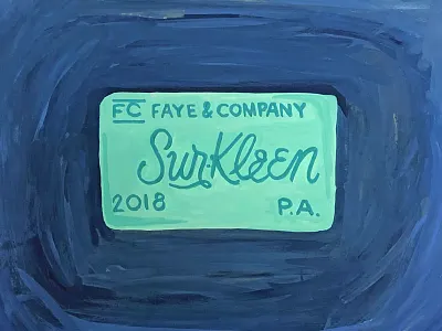 Sur-Kleen Eraser art eraser gouache illustration office supplies painting print vintage