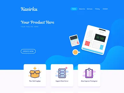 Company Profile Website for Cashier Software branding cashier design icon logo software software design ui ux
