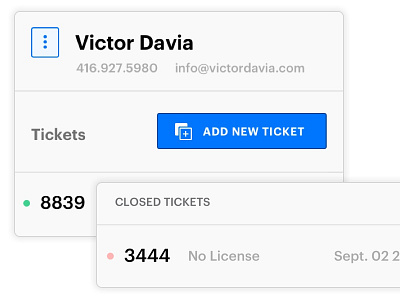 Ticketing software program admin dashboard design grid icon typeography ui