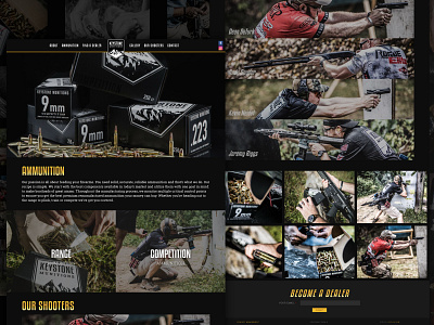 Keystone Munitions Website design development drupal graphic web