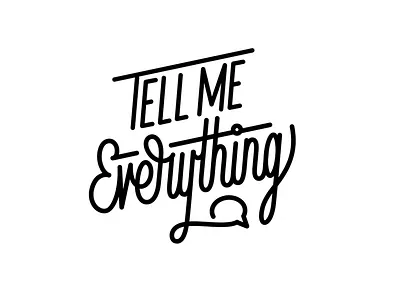 Spill the tea ☕️ design lettering logo monoline script typography