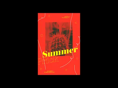 Summer Prick cactus daily poster