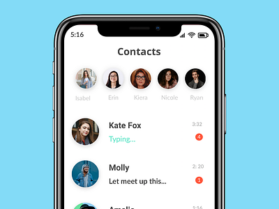 Messaging App Concept app design ui