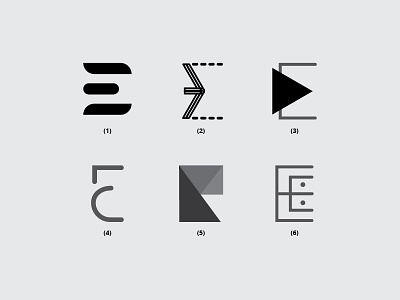 Letter E creative design dribbble flat font icon lettering logo minimal monogram typography