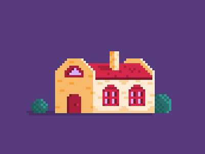 Italian villa 8bit art design house illustration minimal pixel pixel art pixel daily pixelart retro