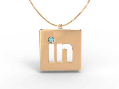 Linkedin necklace 3d 3dmodeling art brand carpet design designer fashion gem jewel jewelery jewelry keyshot logo minimal modeling product rendering rhinoceros tools