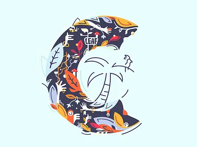 Leaf illustaration belcdesign birds blcstudio colors illustration illustration art leaf parrot