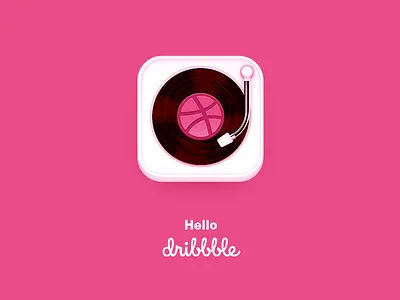 Hello dribbble! hello dribbble icon invitation