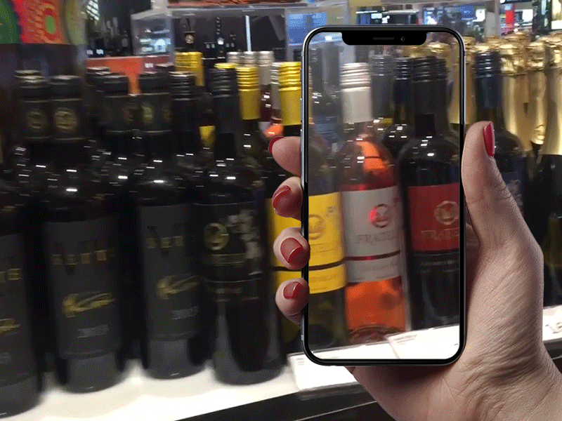 Wine app alcohol animation app ar design store ui wine wine label