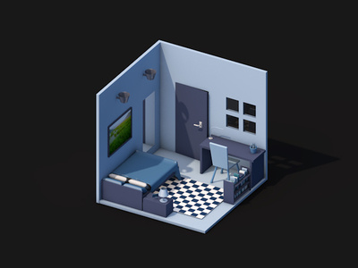 Room-Scene practice 3d c4d photoshop room scene