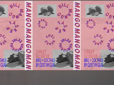 Mango - party poster berlin club event house mango music poster typogaphy