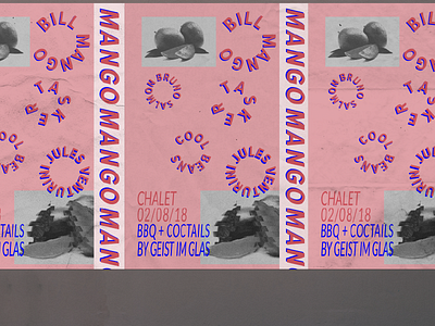 Mango - party poster berlin club event house mango music poster typogaphy