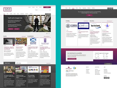 Youthlink Scotland Website scotland ui ux website youth