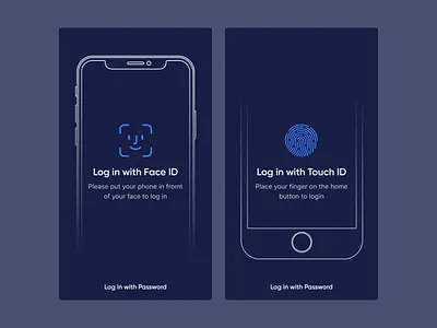 Touch ID & Face ID login dark theme face id fs funding societies ios log in modalku touch id