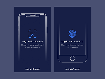 Touch ID & Face ID login dark theme face id fs funding societies ios log in modalku touch id