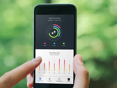 FitBit for Dogs. 5ideasaday app creative design dog fiveideasaday idea mockup photoshop sketch ui ux