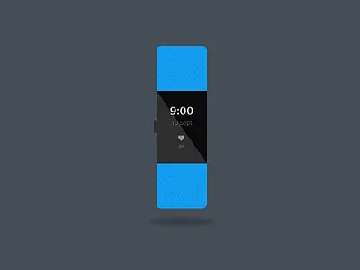 Fitbit Charge 2 fitbit fitness ui flat design graphic design icon a day icon design ui design visual design watch watch ui