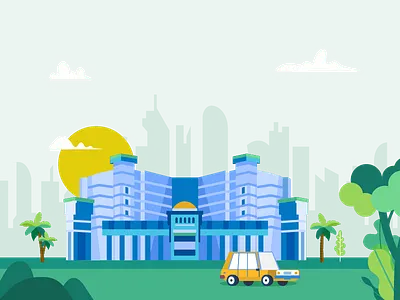 hamad hospital arab flat illustration illustrator