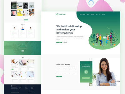 Digital Agency Website Design aboutus agency corporate design clean contact us dailyui digital agency landing page theme trend uiux website