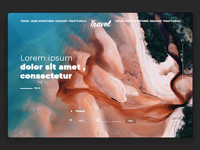 Travel Landing Page book dailyui design landscape travel ui ui ux design web web design