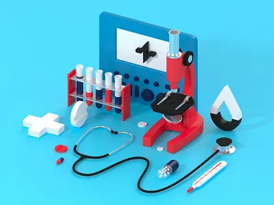 Illustration for an article on "medicine" 3d art 3d artist abstract design illustration