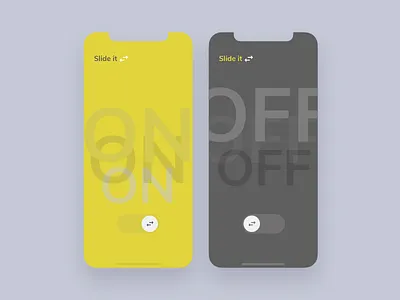 On Off Switch app dailyui flat design inspiration inspire interface mobile on off switch screen ui web