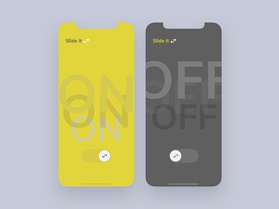 On Off Switch app dailyui flat design inspiration inspire interface mobile on off switch screen ui web