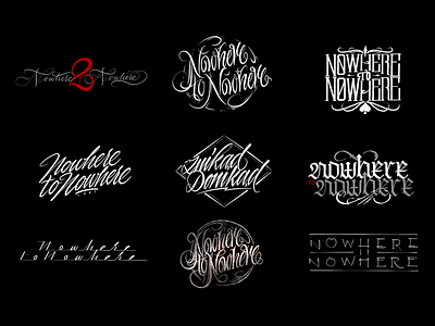 Nowhere to Nowhere calligraphy design freehand handwriting kaligrafia lettering logo powerscripts script typography