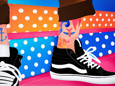 Vans, Colours & Shape #2 colourful dots flat gradient illustration illustrator pattern photoshop tattoo ui vans