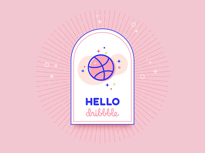 Hello, Dribbble! debut first shot hello dribble illustration vector