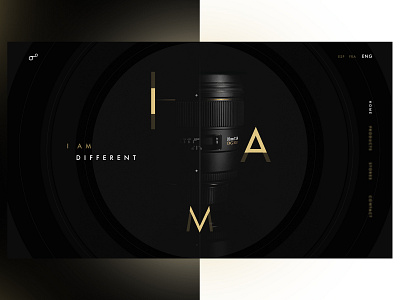 Landing page concept - Nikon Lenses camera camera lens clean design landing page typography ui ux web web design website