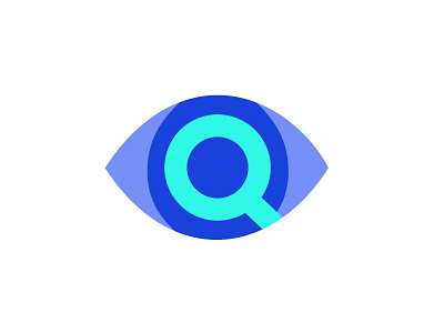 Eye + Search blue bold eye eyeball logo logodesign modern search search glass simple technology