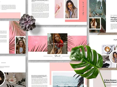 LEONNA - Powerpoint Template business clean creative design elegant fashion feminine minimal modern portfolio powerpoint powerpoint presentation powerpoint template powerpoint templates presentation professional simple template templates