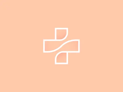 Plus, Cross design line logo logotype shadow vector