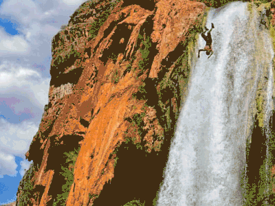 Simplemindedjohn animation cliff jumping gif animation simplemindedjohn webdesign