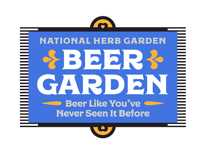 National Arboretum Beer Garden arboretum beer beer garden garden heart lockup regina signage type typography usa washington dc