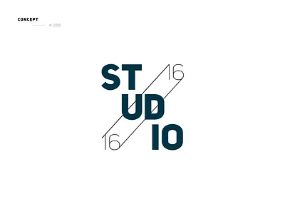 Studio1616, concept arcchitecture branding conecpt identity logo studio typography